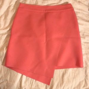 Topshop bubblegum-pink faux wrap skirt